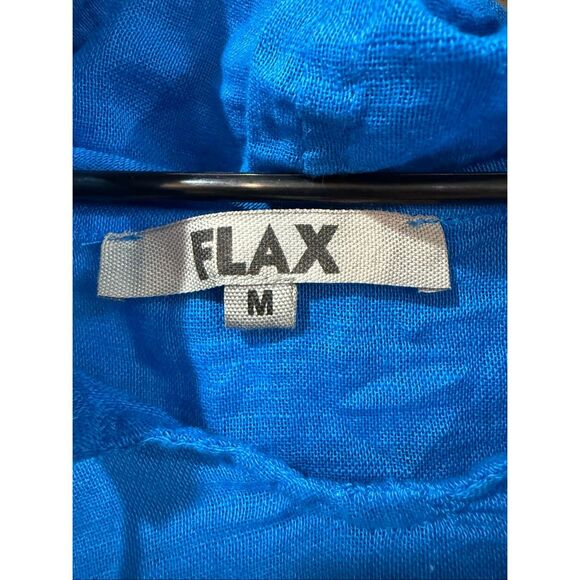 Flax NWOT linen/cotton lightweight hoodie top lagenlook boho size Medium - Picture 4 of 8